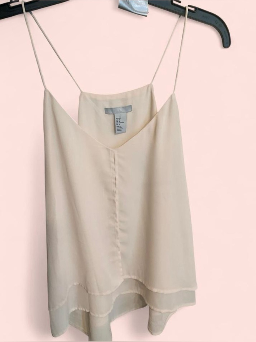 Light pink Spaghetti Strap V-Neck Cami Top | 2000 Flowy Cami